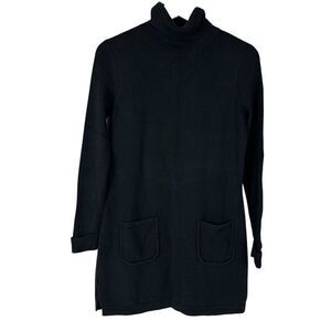 J. McLaughlin Small Black Turtleneck Sweater Dress